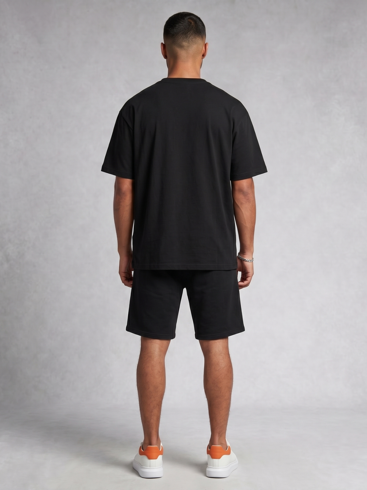 Club oversized collegiate graphic tee in black by Apollo Moda, view 4
