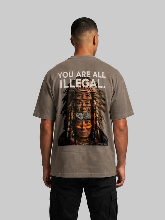 'You Are All Illegal' Oversized Heavyweight Graphic Tee