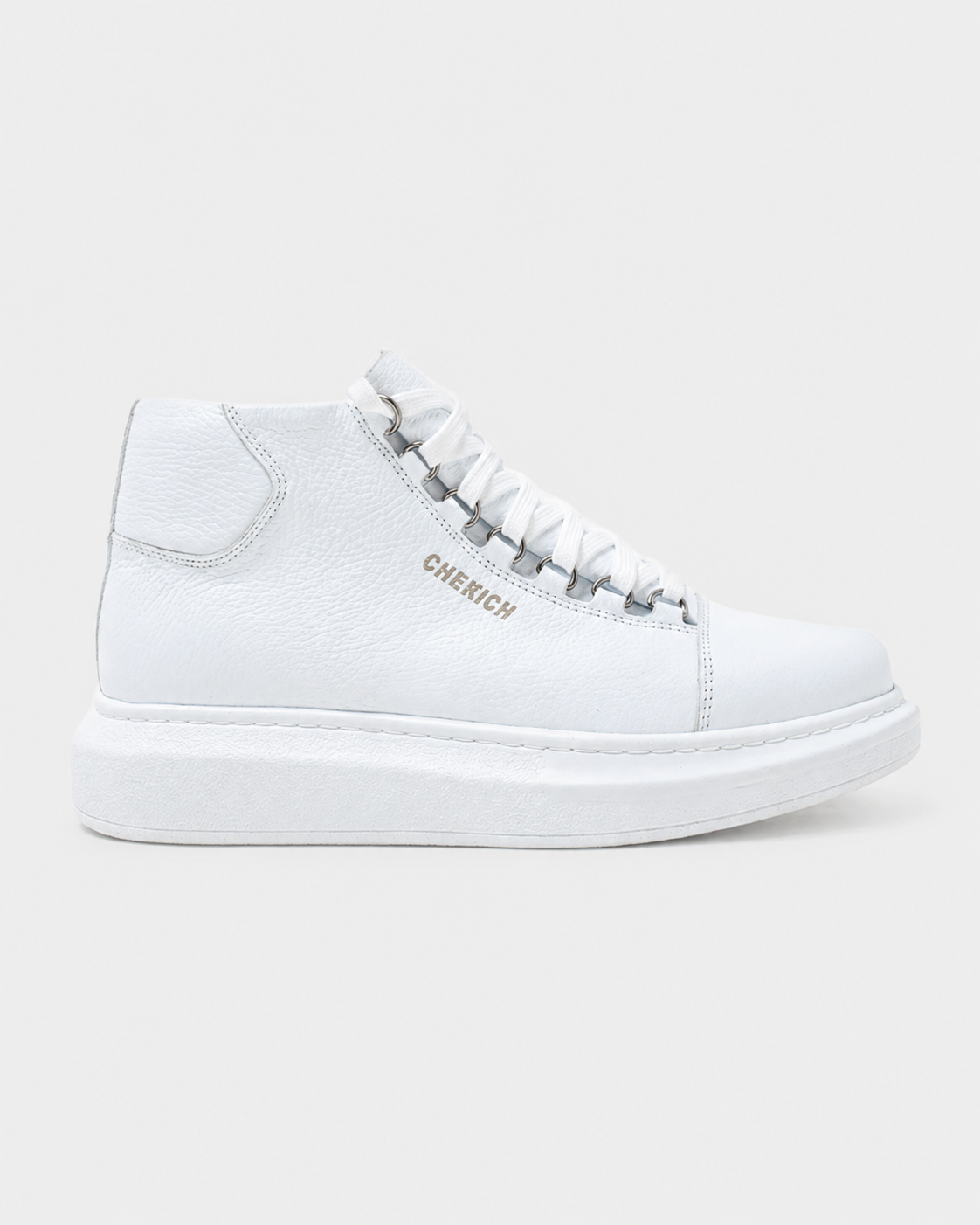 Kelly Pristine Purity high-top boot in white by Apollo Moda