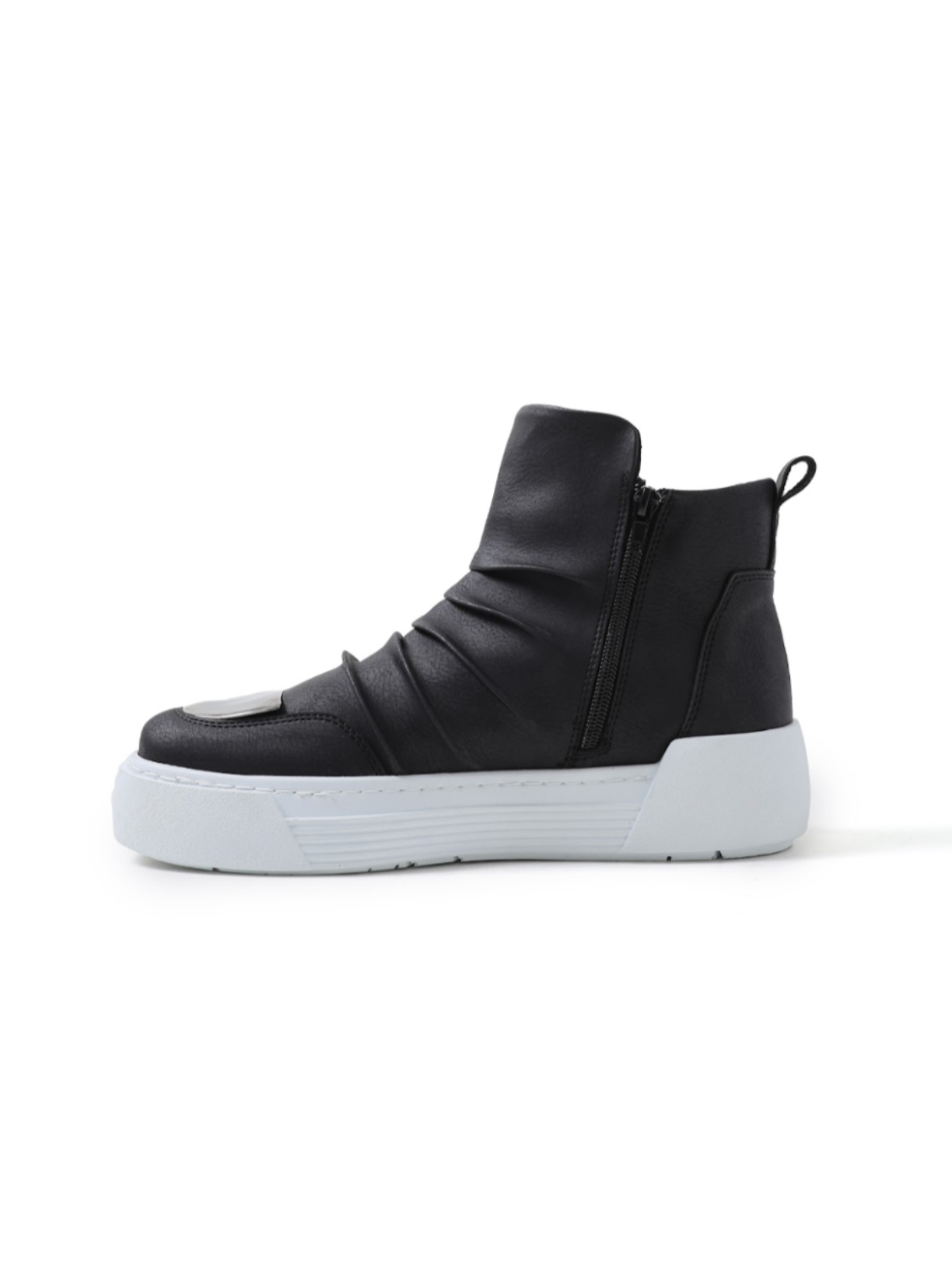 Luka Contrast ankle boot in black by Apollo Moda, view 4
