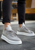 Madrid Gray casual sneaker in grey by Apollo Moda, view 2