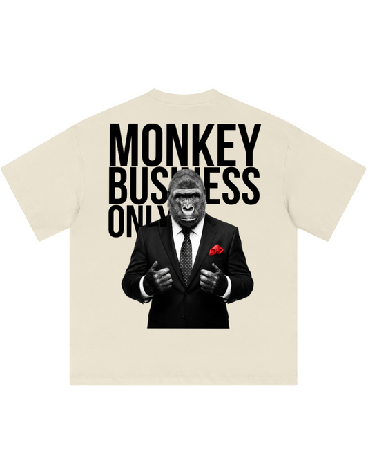'Monkey Business Only' Oversized Graphic Tee