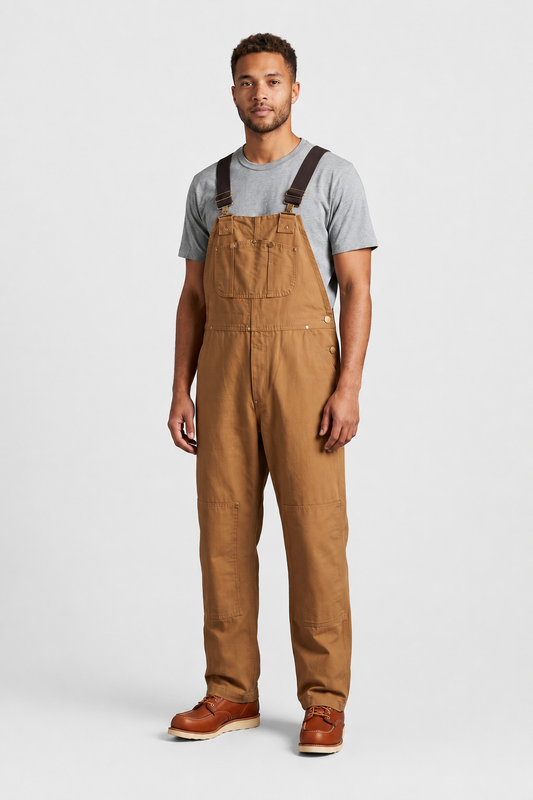 Loose-Fit Utility Bib Overall Jumpsuit