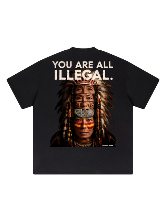 'You Are All Illegal' Oversized Heavyweight Graphic Tee