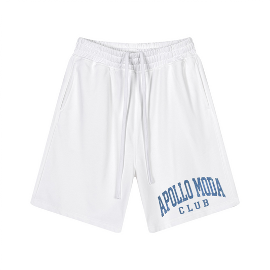 Club Collegiate sweat shorts by Apollo Moda, front view