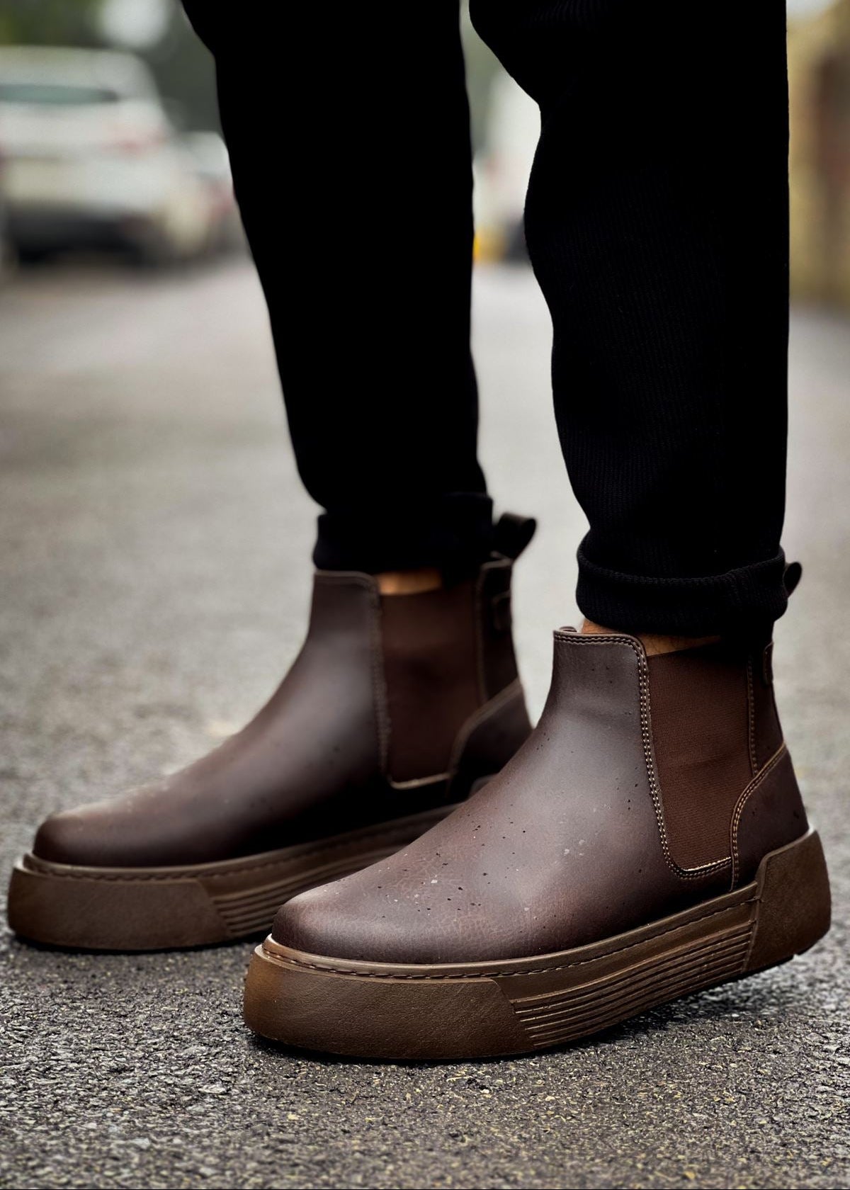 Avalon Coffee Brown Chelsea boot in brown by Apollo Moda, view 6
