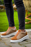 Izmir X-1 slip-on sneaker in brown by Apollo Moda, view 6