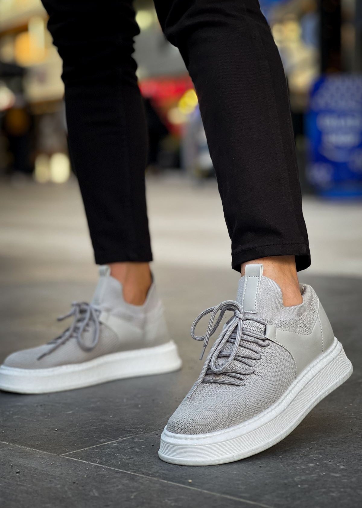 Madrid Gray casual sneaker in grey by Apollo Moda, view 6