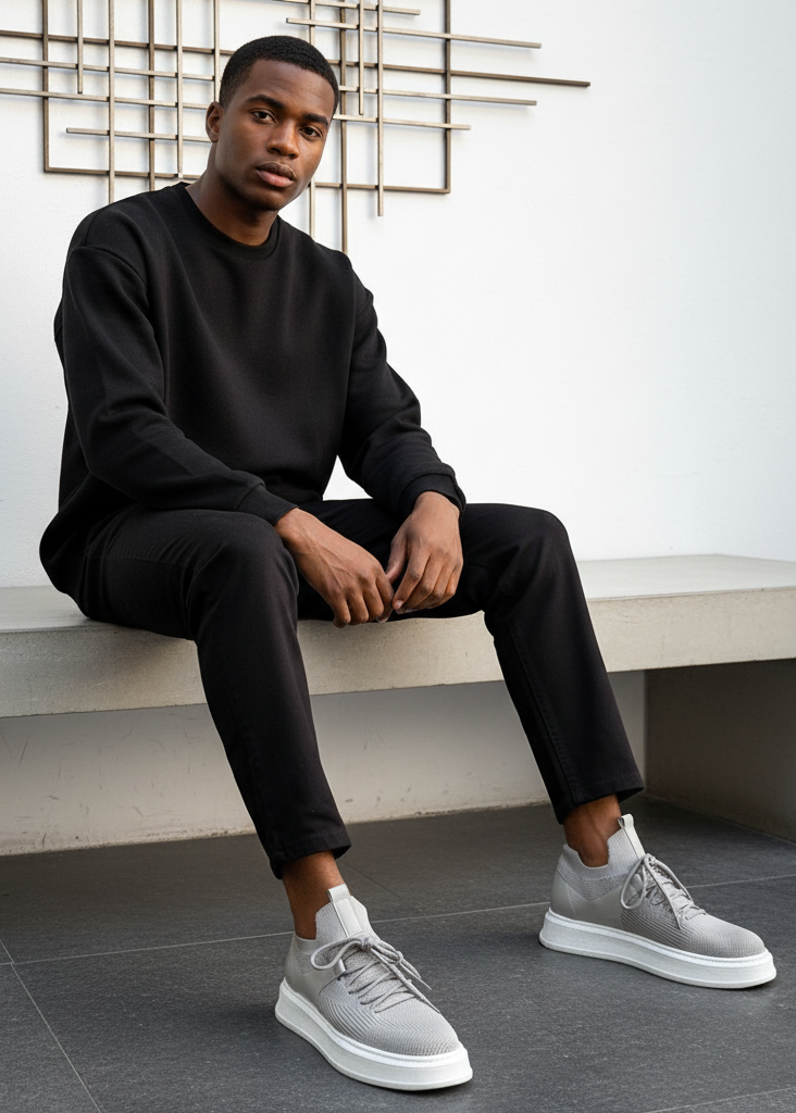 Madrid Gray casual sneaker in grey by Apollo Moda, view 7