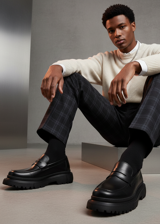 Oslo Midnight Elegance dress shoe in black by Apollo Moda, view 2
