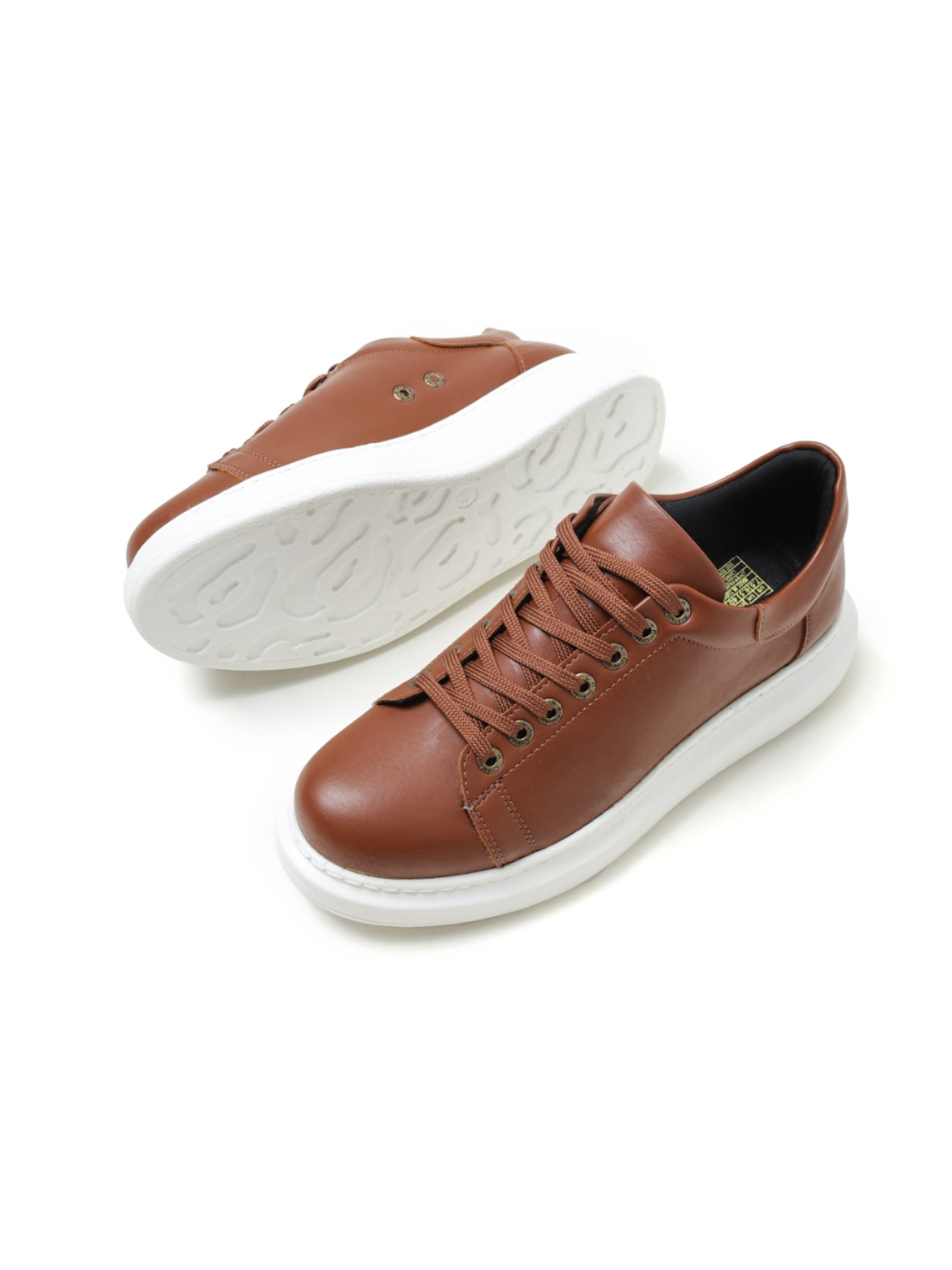 Pluto Earthy Brown casual sneaker in brown by Apollo Moda, view 4