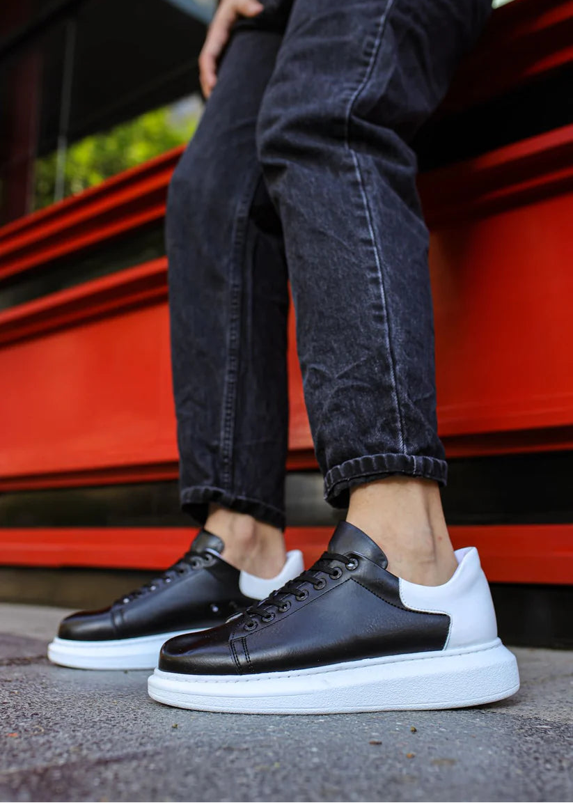 Pluto X Midnight Black casual sneaker in black by Apollo Moda, view 2