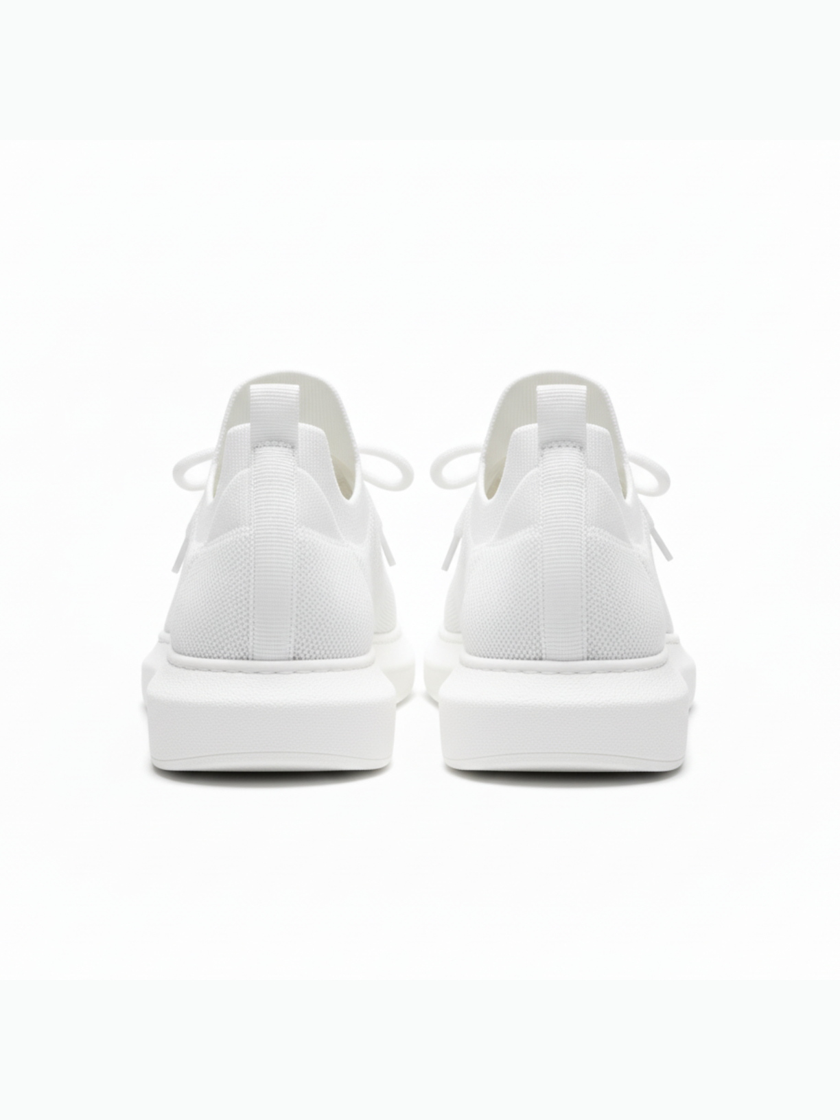 Torino Snowy Peak knit casual sneaker in white by Apollo Moda, view 5