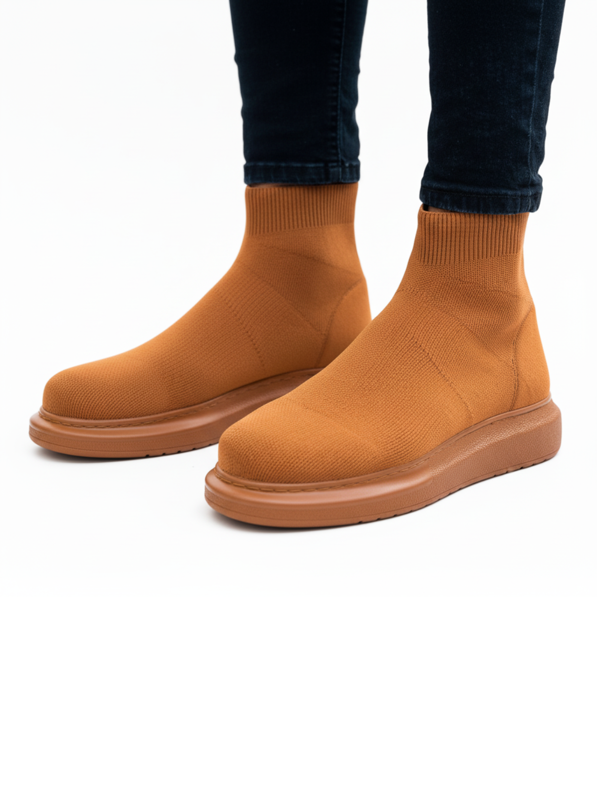 Torino X Espresso Essence knit ankle boot in brown by Apollo Moda, view 4
