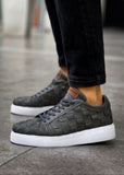 Zeus Grey Weave woven slip-on sneaker in grey by Apollo Moda, view 4
